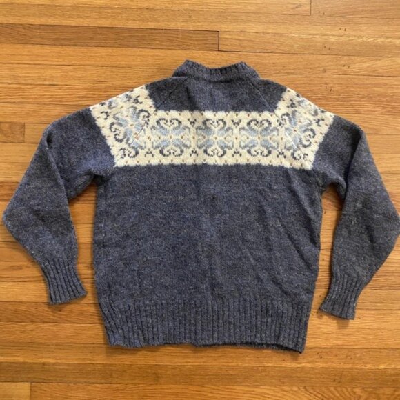 Edinburgh Woollen Mill Cardigan Womens Small Shetland Wool Fair Isle Scotland - Picture 7 of 9